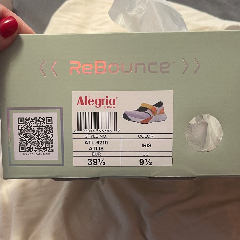 Alegria Iris Sneakers with Purple and Orange Accents - Picture 2 of 6